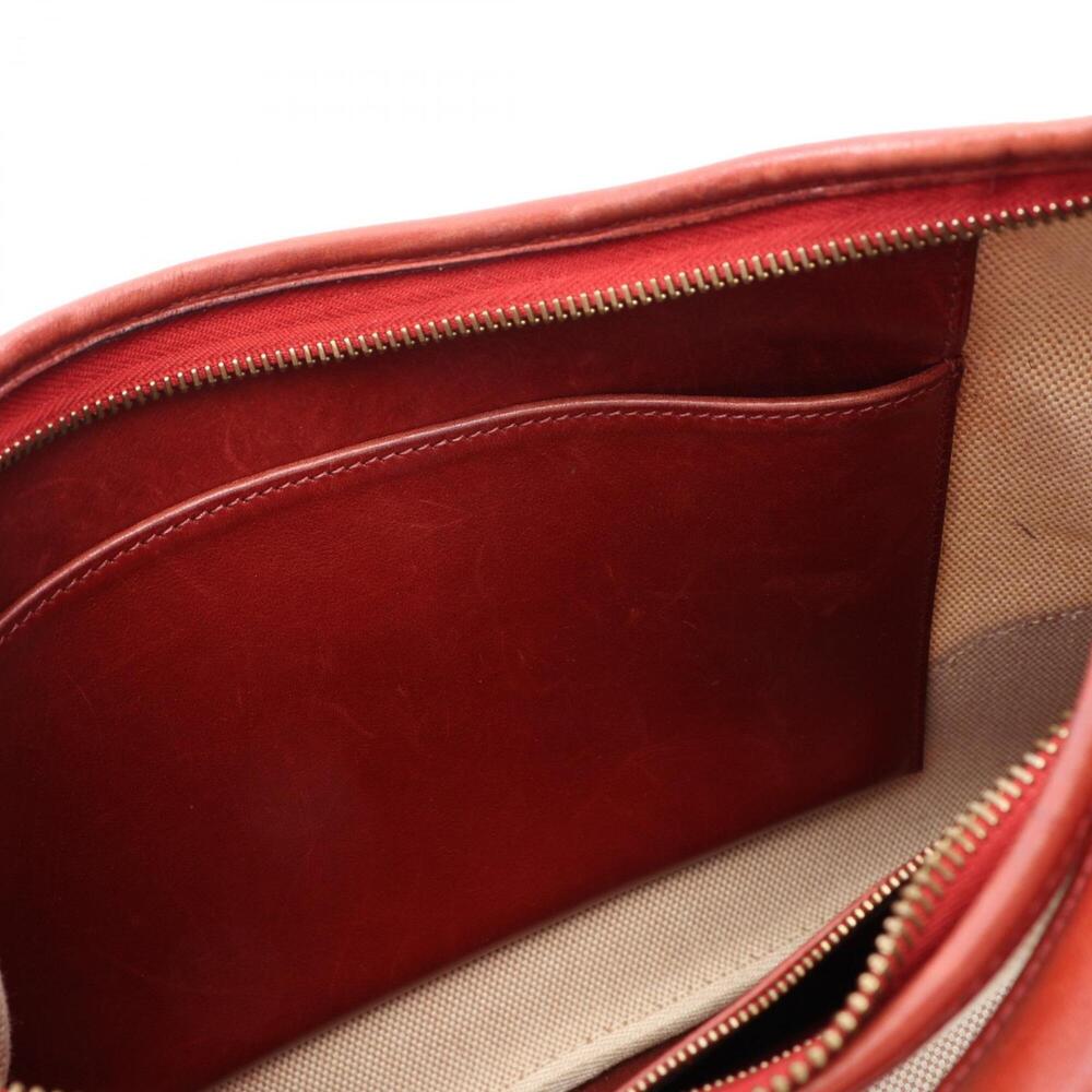 Hermes Trim 31 Shoulder Bag/Handbag, Leather, Toile H, Ivory/Burgundy, Women's. - Picture 14 of 15